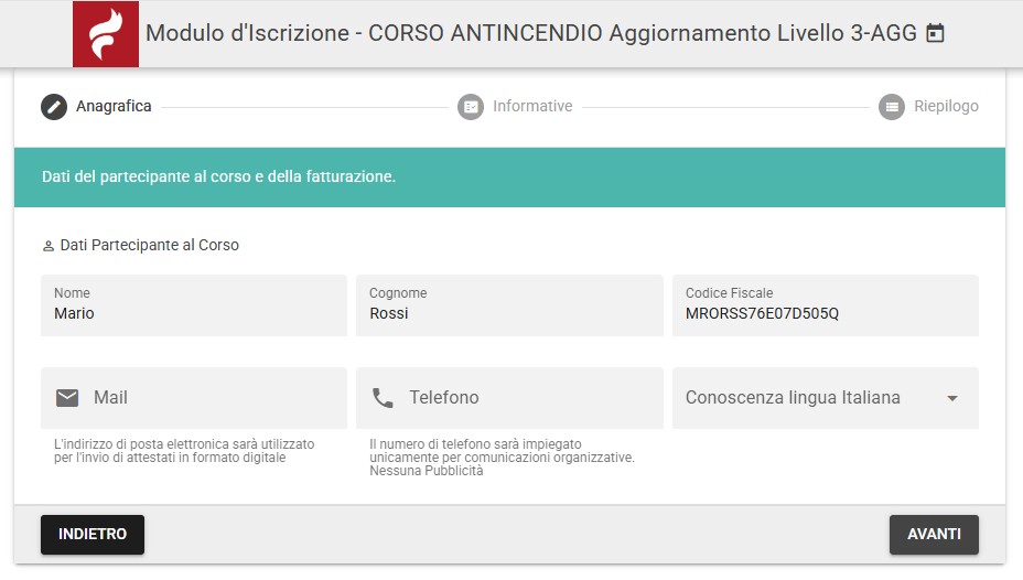 corsi di formazione in aula - iscrizione