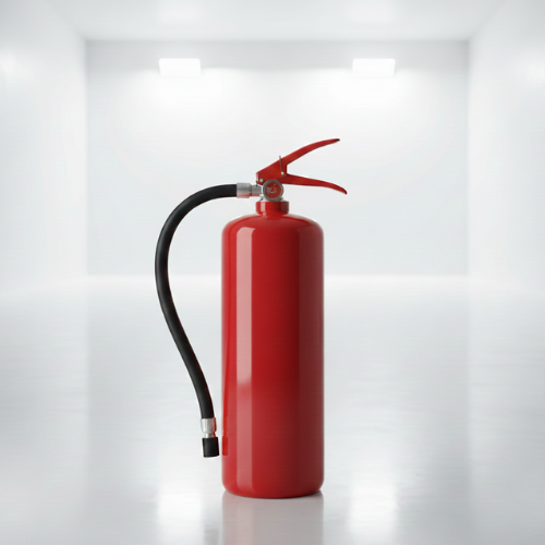Estintore con fondo bianco