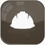 Sicurezza lavoratori icon brown