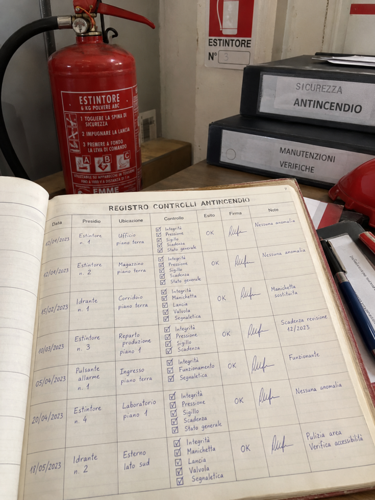 Registro antincendio tradizionale
